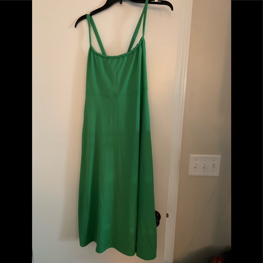 The North Face green tie back dress M